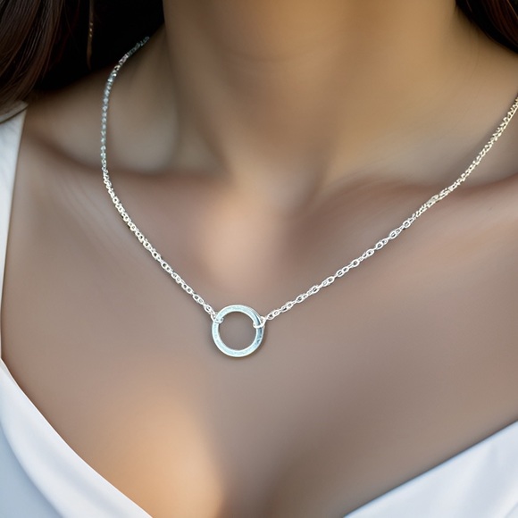 🆕 Silver Necklace - Cir of Elegance - Picture 1 of 4